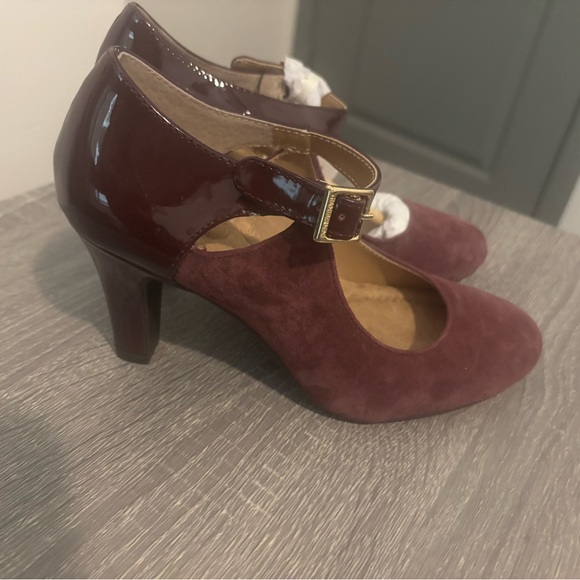 Giani Bernini Burgundy Mary Jane Women's Shoes - Picture 3 of 7